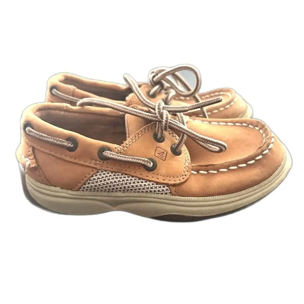 Sperry Boat Shoes Top-Sider Toddler Boys 9.5 Leather Lanyard Intrepid Loafer